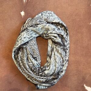 MICHAEL Michael Kors Blue and Gray Infinity Scarf